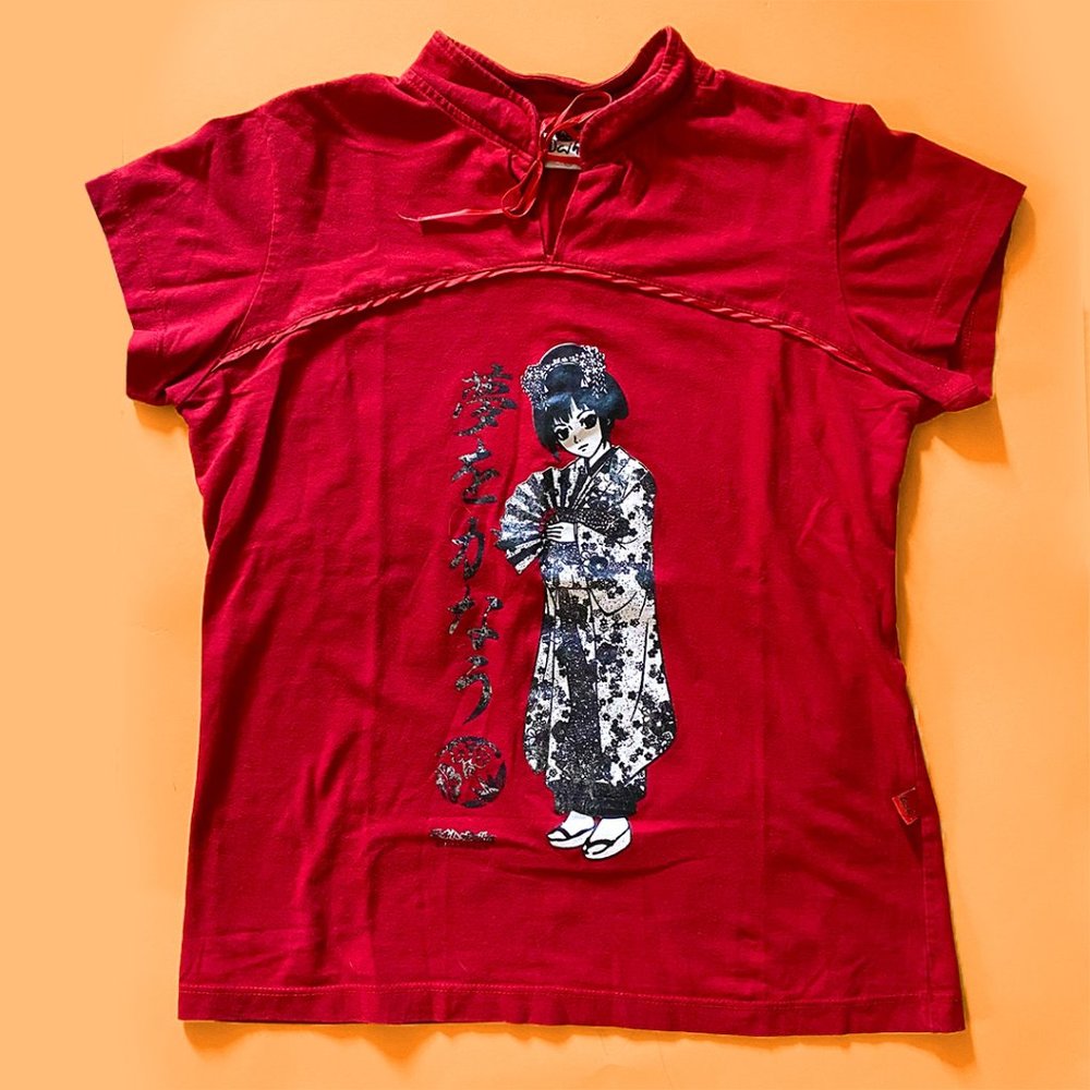 Daiho Japanese Maiko Geisha Kimono Tee